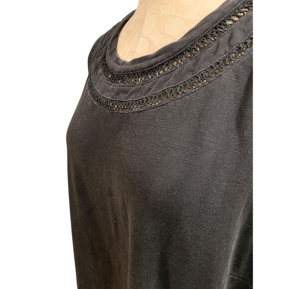 XL Talbots Shift Dress Sleeveless Black Knit Cotton - Picture 4 of 8